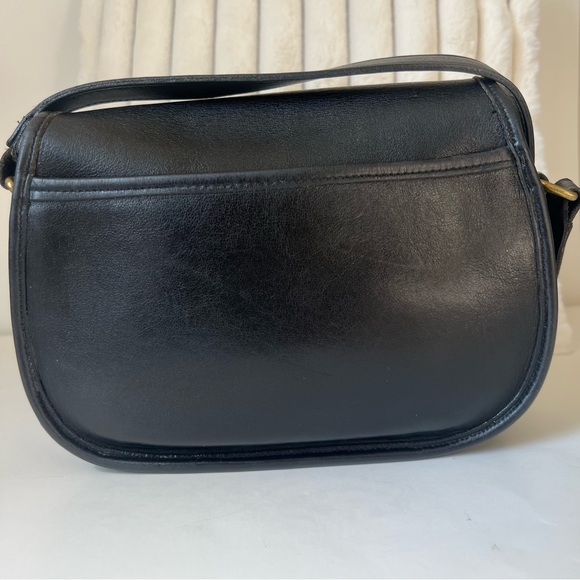 VTG Coach 90’s Prairie #9954 Turnlock Crossbody Black Leather Bag Purse - Picture 10 of 15